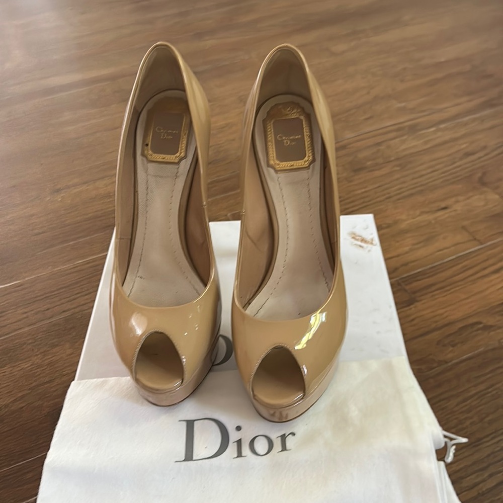 Christian Dior Peep Toe High Heel Pumps